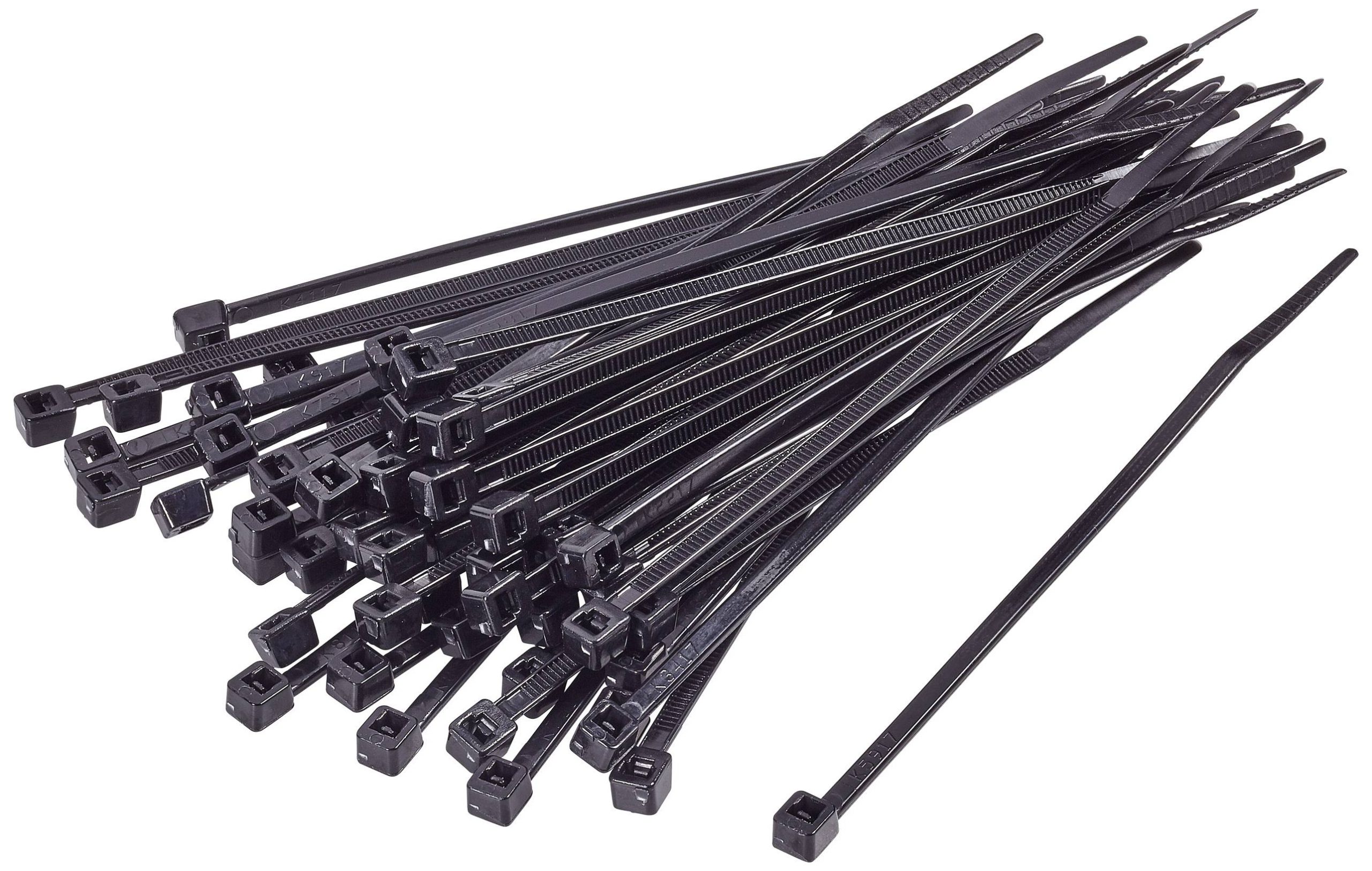 TRU COMPONENTS TC-BT-400-8.8-UVB Opaska kablowa 400 mm 8.8 mm czarny Stabilność UV 100 szt. - obrazek 1