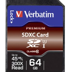 Karta pamięci SDXC Verbatim 44024, 64 GB, Class 10, UHS-I, 45 MB/s / 45 MB/s Karta pamięci SDXC Verbatim 44024, 64 GB, Class 10, UHS-I, 45 MB/s / 45 MB/s