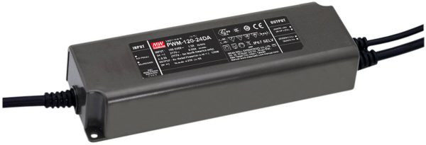 MEAN WELL PWM-120-24DA Sterownik LED Stałonapięciowy 120 W 5 A 24 V/DC Ściemniacz, Dali, Montaż w strefach zagrożonych w