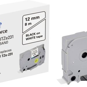 Renkforce RF-LT-BTZe231 zamiennik Zamiennik Brother TZe-231 12 mm Kolor taśmy: biały Kolor nadruku: czarny 8 m Renkforce RF-LT-BTZe231 zamiennik Zamiennik Brother TZe-231 12 mm Kolor taśmy: biały Kolor nadruku: czarny 8 m