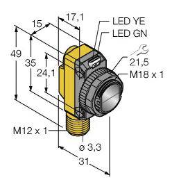 Bezzwrotny czujnik fotoelektryczny Turck QS186EQ8 3066447 1 szt. - obrazek 1