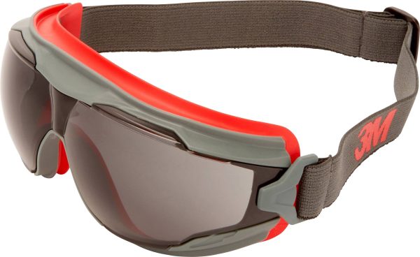 3M Goggle Gear 500 GG502SGAF Pełne okulary ochronne z zabezpieczeniem przeciw zaparowaniu czerwony, szary EN 166 DIN 166