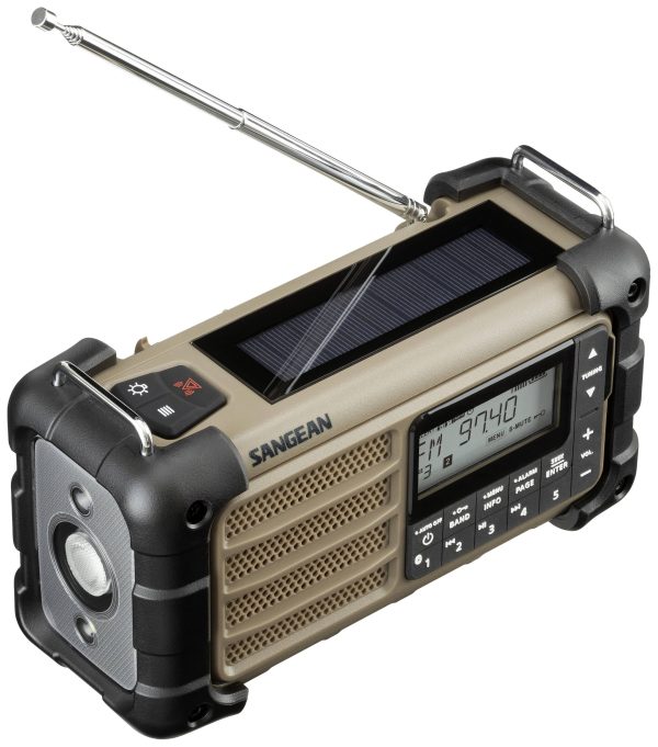 Radio outdoorowe Sangean MMR-99 FM Desert fale metrowe (VHF) panel słoneczny, ochrona przeciwbryzgowa, pyłoszczelny, lat