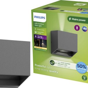Zewnętrzna lampa ścienna Philips LED Alix 929004140901 8.6 W 400.00 lm IP44 Zewnętrzna lampa ścienna Philips LED Alix 929004140901 8.6 W 400.00 lm IP44