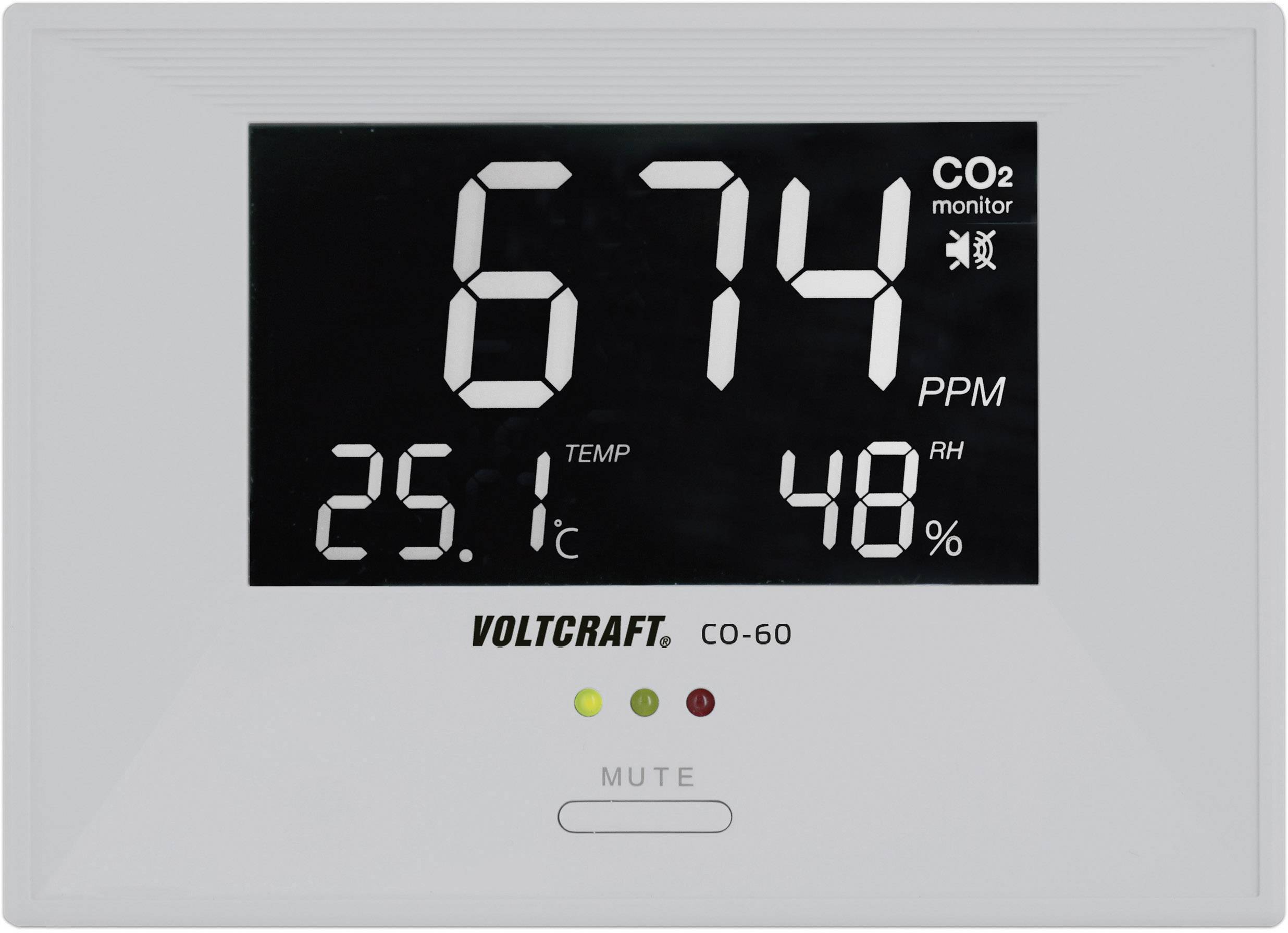 Miernik dwutlenku węgla VOLTCRAFT CO2-60 0 - 3000 ppm - obrazek 1