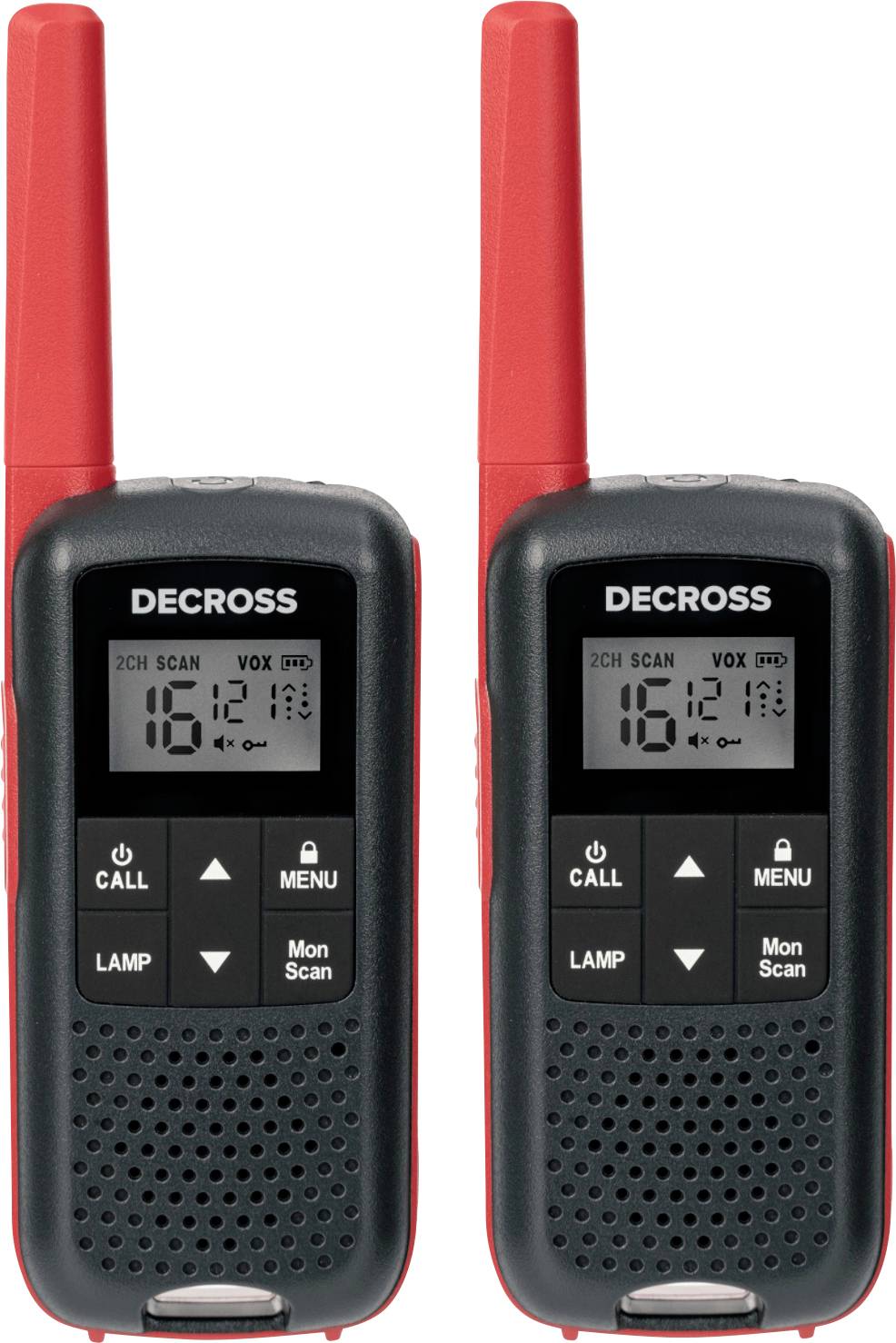 DECROSS DC63 Rot 2er-Set DC6313104302000 Radiotelefon PMR - obrazek 1