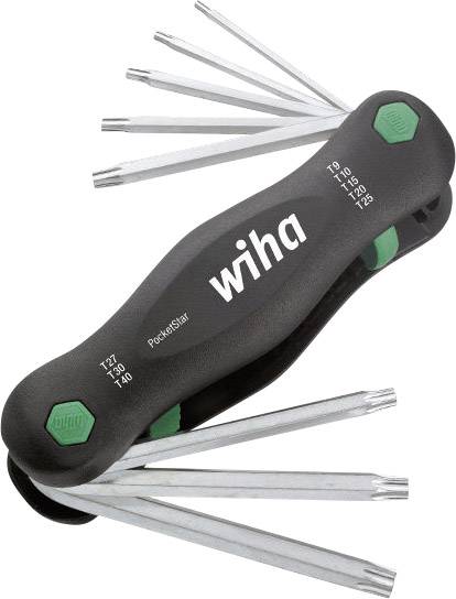 Wiha Wiha PocketStar, 120 mm TORX wewnętrzny Zestaw kluczy trzpieniowych T 9, T 10, T 15, T 20, T 25, T 27, T 30, T 40 8 - obrazek 1
