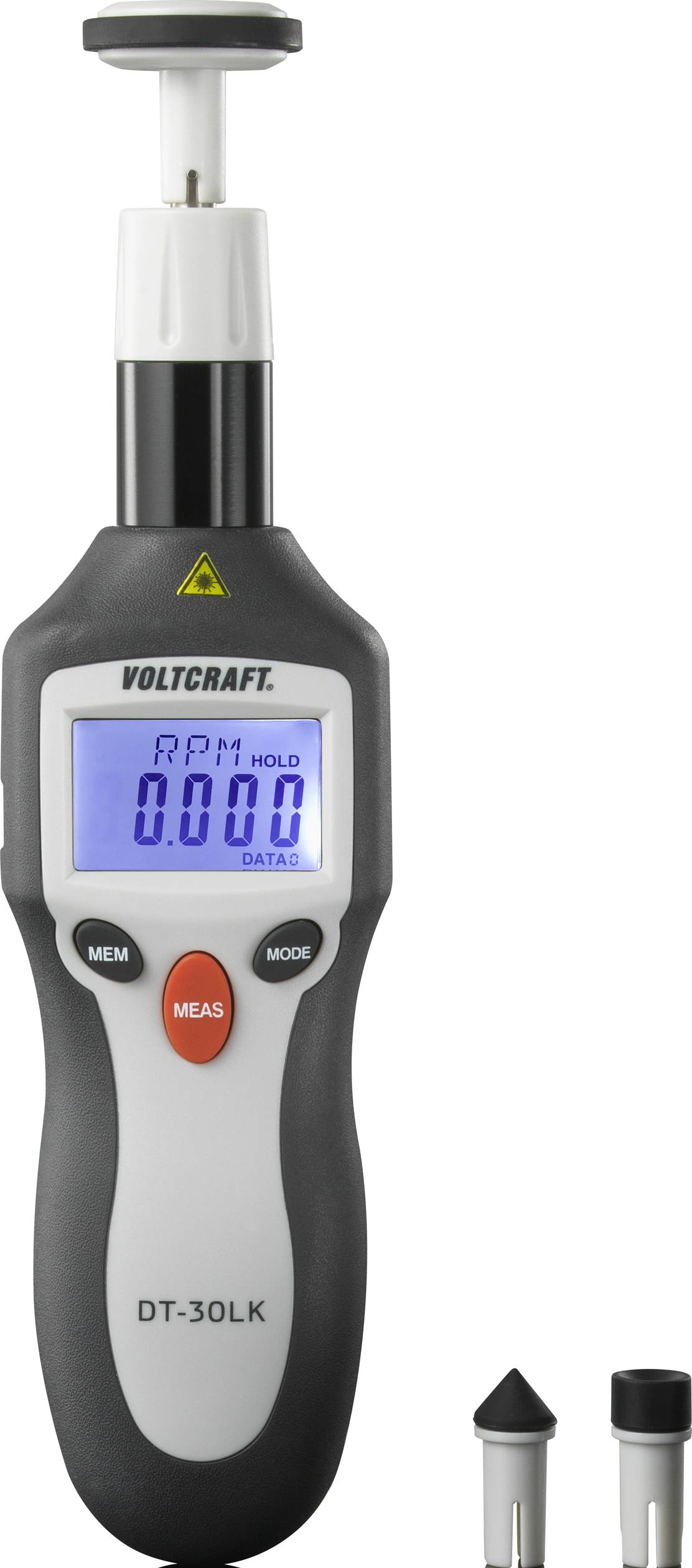 VOLTCRAFT DT-30LK SE Licznik obrotów mechaniczna, optyczna 2 - 20000 U/min - obrazek 1