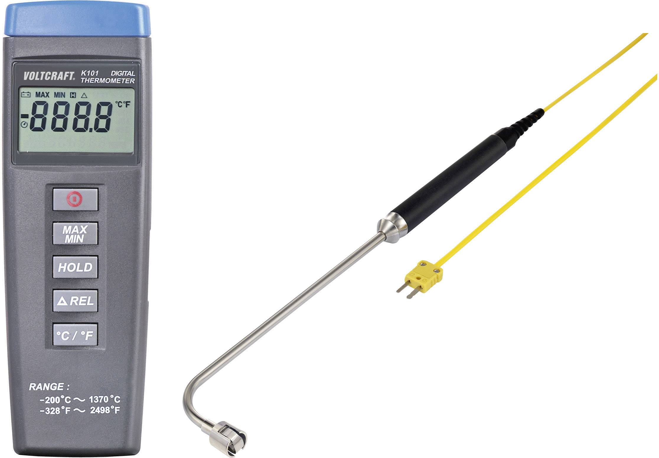 Termometr typu K VOLTCRAFT K101 + TP 206 VC-10503990, -200 - +1370 °C - obrazek 1