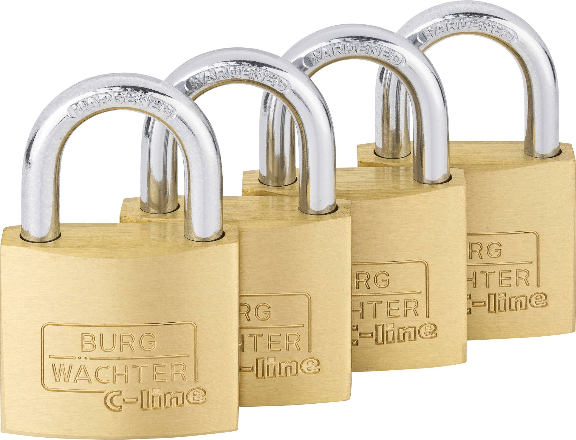 Kłódka Burg Wächter 4er Set Set Quadro 222 40 SB 20.00 mm Samozatrzaskowa z zamkiem kluczykowym - obrazek 1