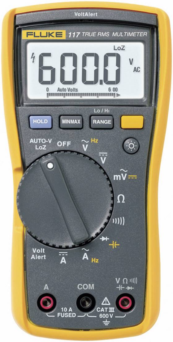 Fluke 117 Multimetr Kalibracja (ISO) cyfrowy CAT III 600 V Wyświetlane liczby: 6000 - obrazek 1