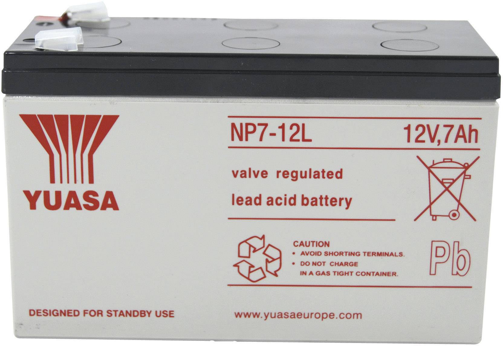Akumulator ołowiowy Yuasa NP7-12 L NP7-12 L, AGM, 12 V, 7 Ah - obrazek 1