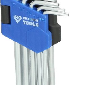 Brilliant Tools BT044009 Zestaw kluczy trzpieniowych T 10, T 15, T 20, T 25, T 27, T 30, T 40, T 45, T 50 9 szt. Brilliant Tools BT044009 Zestaw kluczy trzpieniowych T 10, T 15, T 20, T 25, T 27, T 30, T 40, T 45, T 50 9 szt.