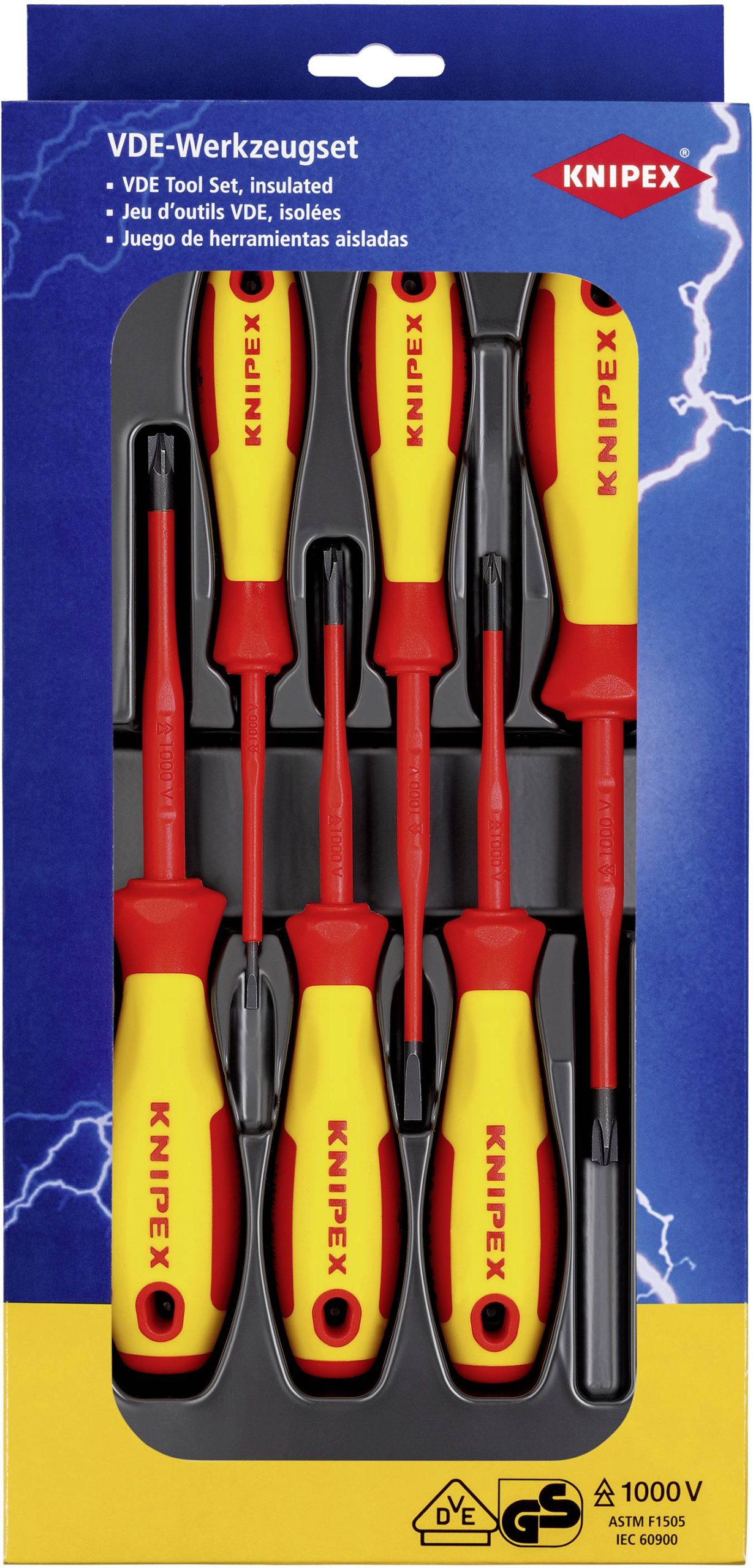 Knipex VDE Zestaw wkrętaków 6 szt. Plus/Minus - obrazek 1