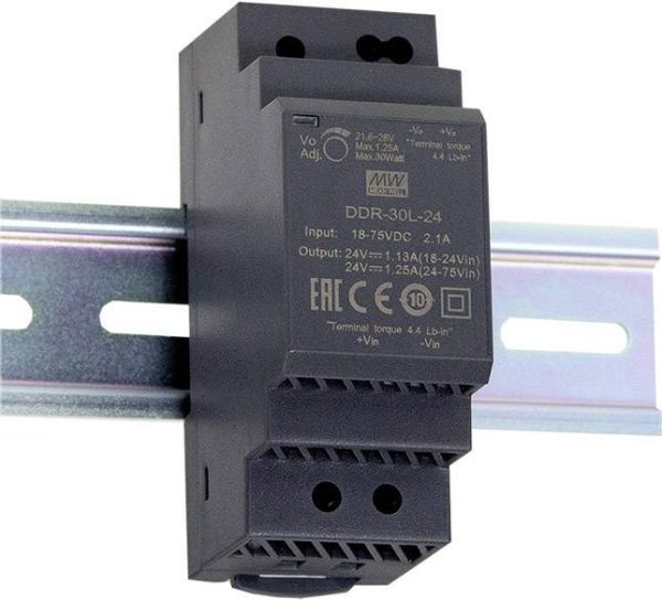 MEAN WELL DDR-30G-12 Przetwornik DC/DC na szynę DIN 12 V/DC 2.5 A 30 W Ilość wyjść:1 x Opis 1 szt.