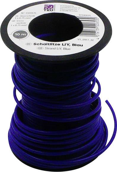 TRU COMPONENTS 1564476 Przewód linka LiY, 1 x 0.75 mm², 10 m - obrazek 1