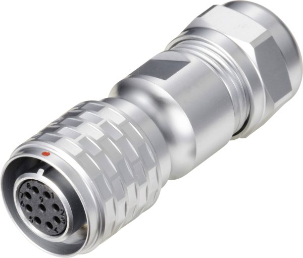 Złącze okrągłe żeńskie push-pull Weipu SF1210/S9 II, 9 pin, 125 V/AC, IP67, do lutowania