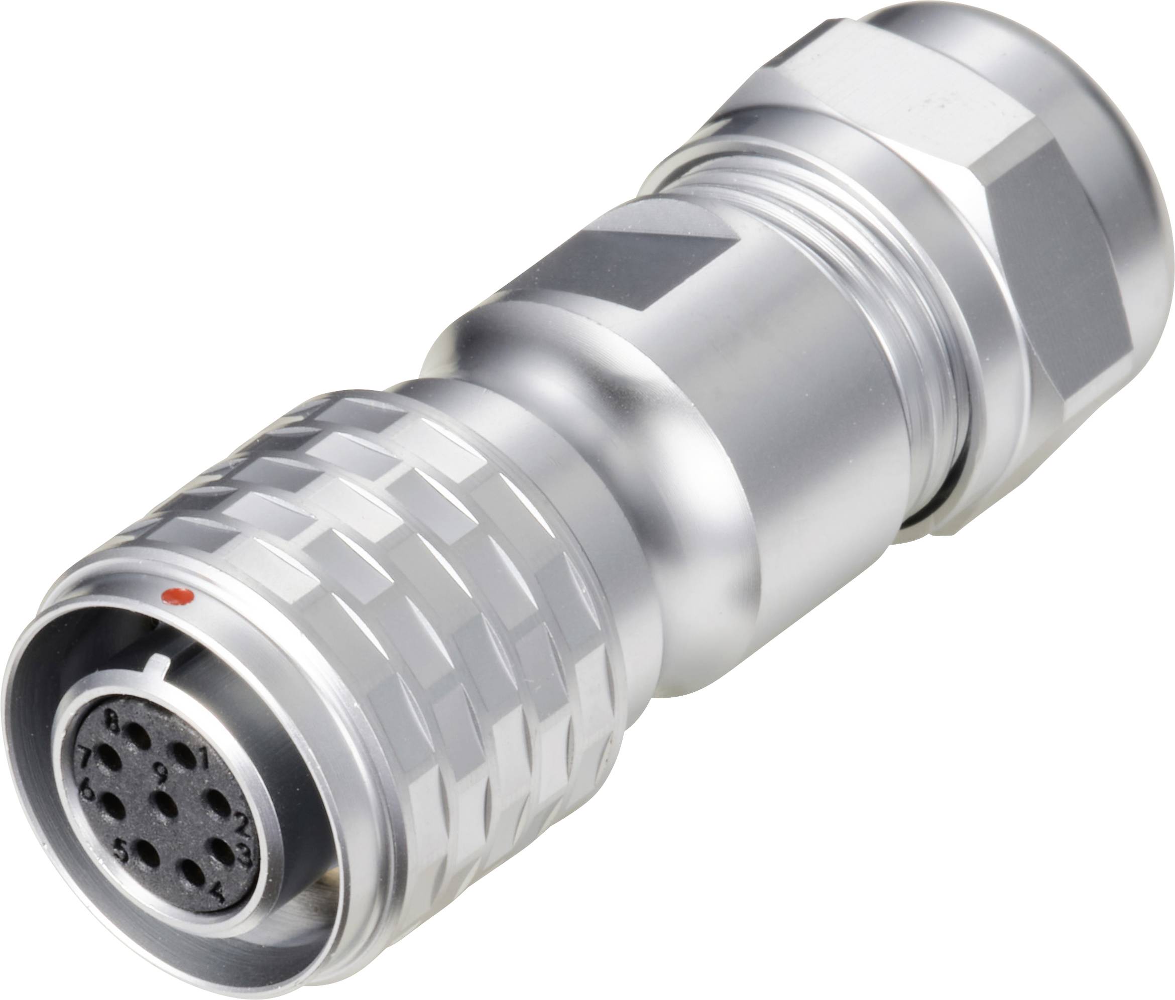 Złącze okrągłe żeńskie push-pull Weipu SF1210/S9 II, 9 pin, 125 V/AC, IP67, do lutowania - obrazek 1