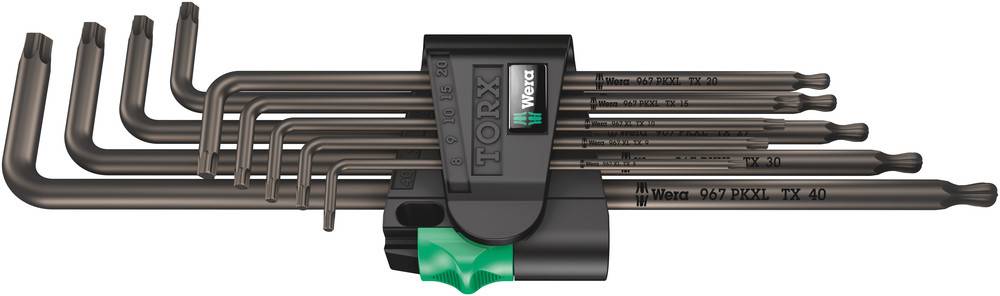 Wera 967/9 TX XL 1 TORX wewnętrzny Zestaw kluczy trzpieniowych T 8, T 9, T 10, T 15, T 20, T 25, T 27, T 30, T 40 9 szt. - obrazek 1
