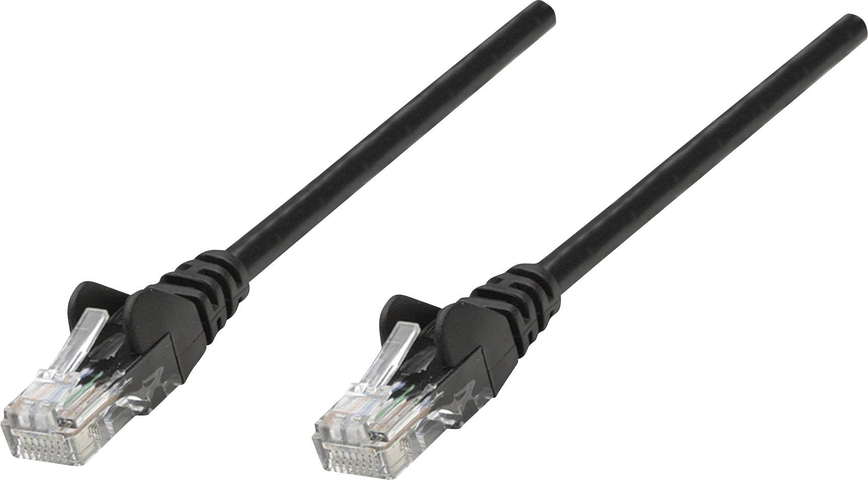 kabel LAN Intellinet 345378, 1 szt., RJ45, CAT 5e, U/UTP, 10.00 m, czarny - obrazek 1