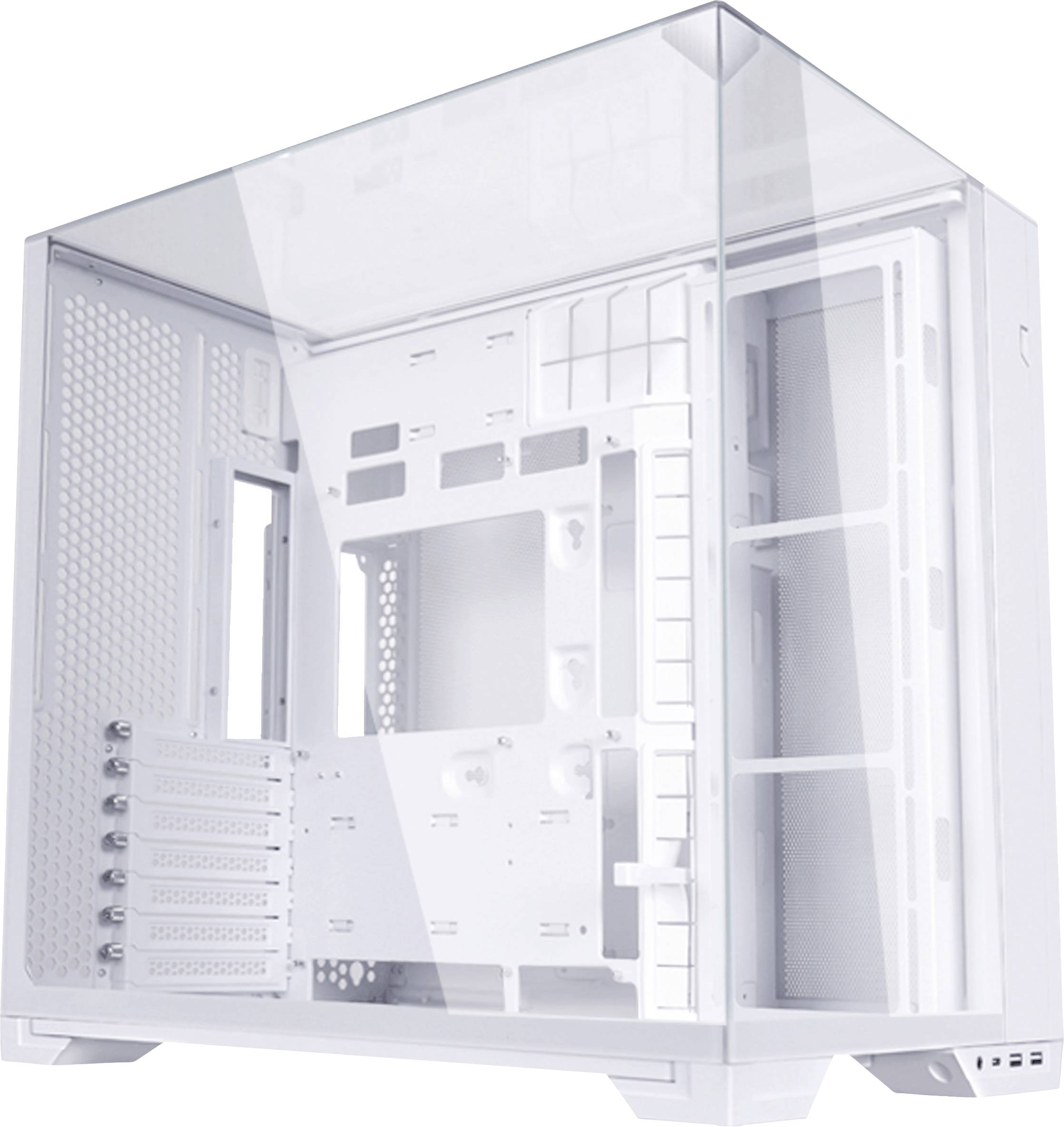 Lian Li Lian Li O11 Vision Compact, Midi-Tower, E-ATX, Tempered Glass - weiß Midi Tower Obudowa do komputera, Obudowa ga - obrazek 1