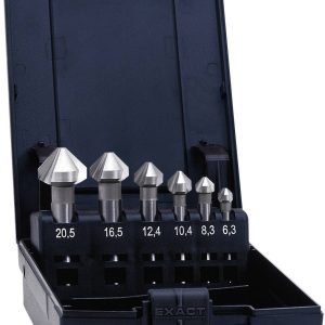 Zestaw pogłębiaczy stożkowych HSS Exact, 90 st., śr. 6,3-20,5 mm, 6 szt. Zestaw pogłębiaczy stożkowych HSS Exact, 90 st., śr. 6,3-20,5 mm, 6 szt.