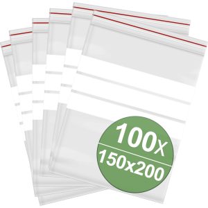 Woreczek strunowy z paskiem opisowym (S x W) 150 mm x 200 mm przeźroczysty polietylen 100 szt. Woreczek strunowy z paskiem opisowym (S x W) 150 mm x 200 mm przeźroczysty polietylen 100 szt.
