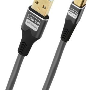 Oehlbach Kabel USB USB 2.0 Złącze męskie USB-A, Złącze męskie USB-B 5 m antracytowy D1C9377 Oehlbach Kabel USB USB 2.0 Złącze męskie USB-A, Złącze męskie USB-B 5 m antracytowy D1C9377