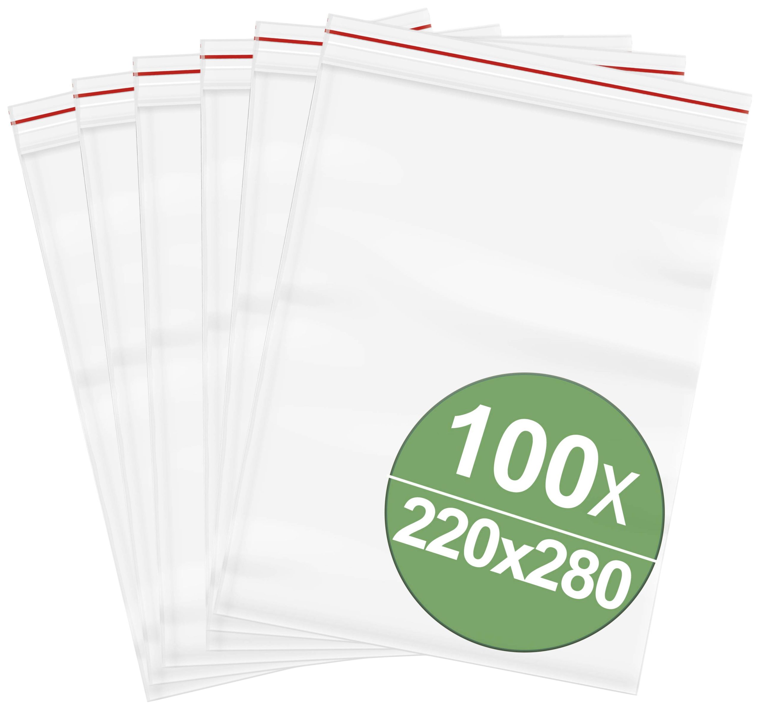 Woreczek strunowy bez paska opisowego (S x W) 220 mm x 280 mm przeźroczysty polietylen 100 szt. - obrazek 1