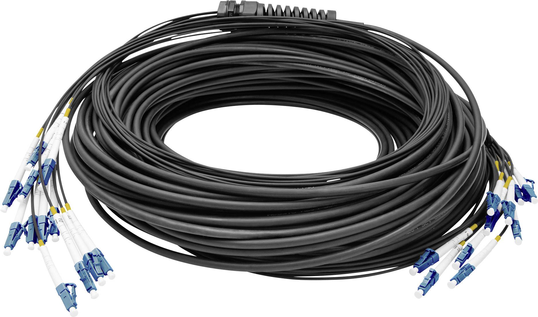 Digitus DK-2A33CU075BK-BBB światłowodowe do światłowodów kabel 75 m czarny [12x złącze męskie LC/UPC - 12x złącze męskie - obrazek 1