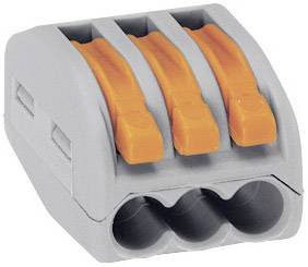 Złącze zaciskowe WAGO 222-413-50, PIN: 3, 400 V/AC, 32 A, 50 szt. - obrazek 1
