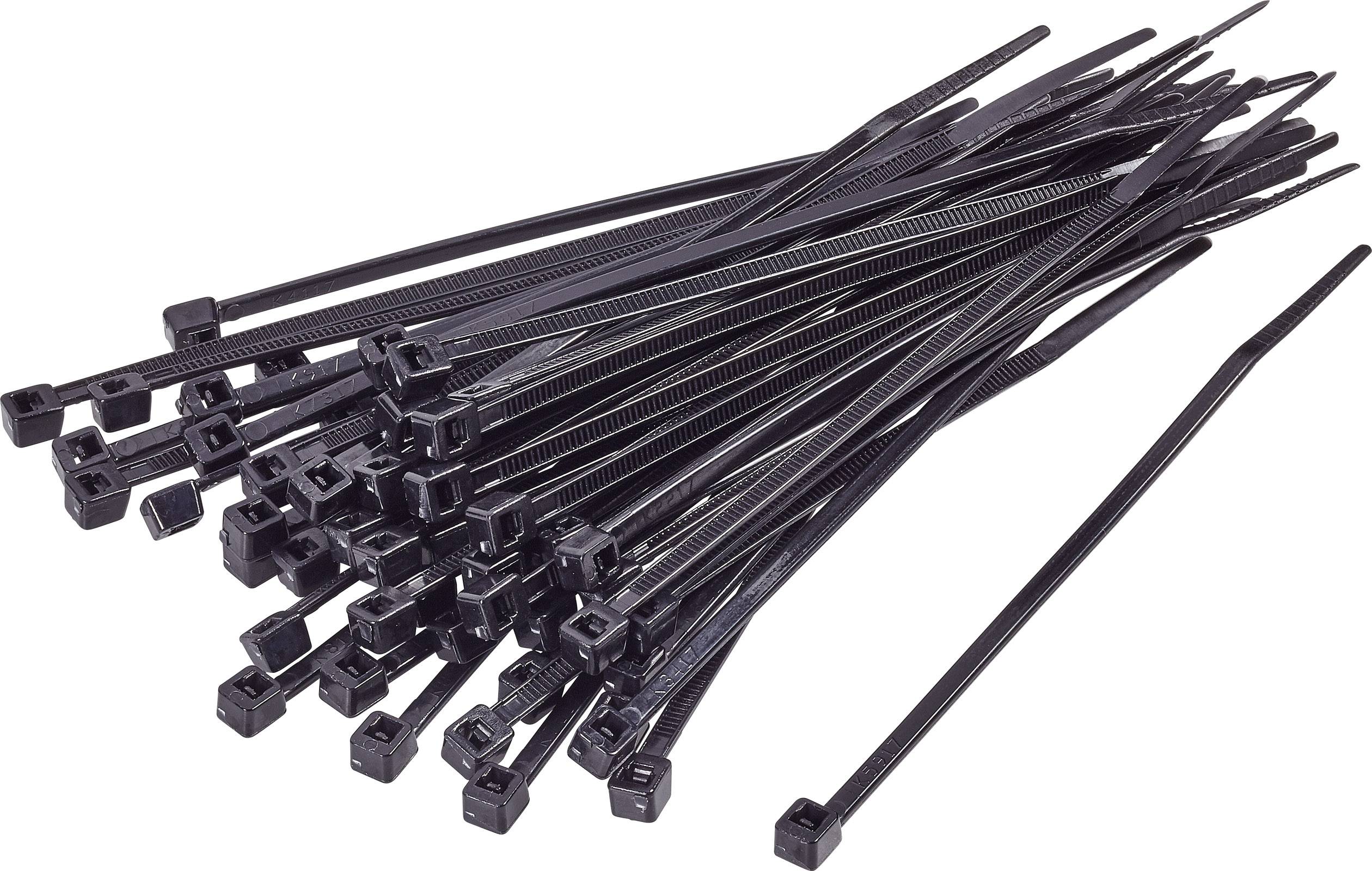 Opaska kablowa TRU COMPONENTS TC-CVR200MBK203 1592801, 200 mm, poliamid 6.6, 100 szt. - obrazek 1