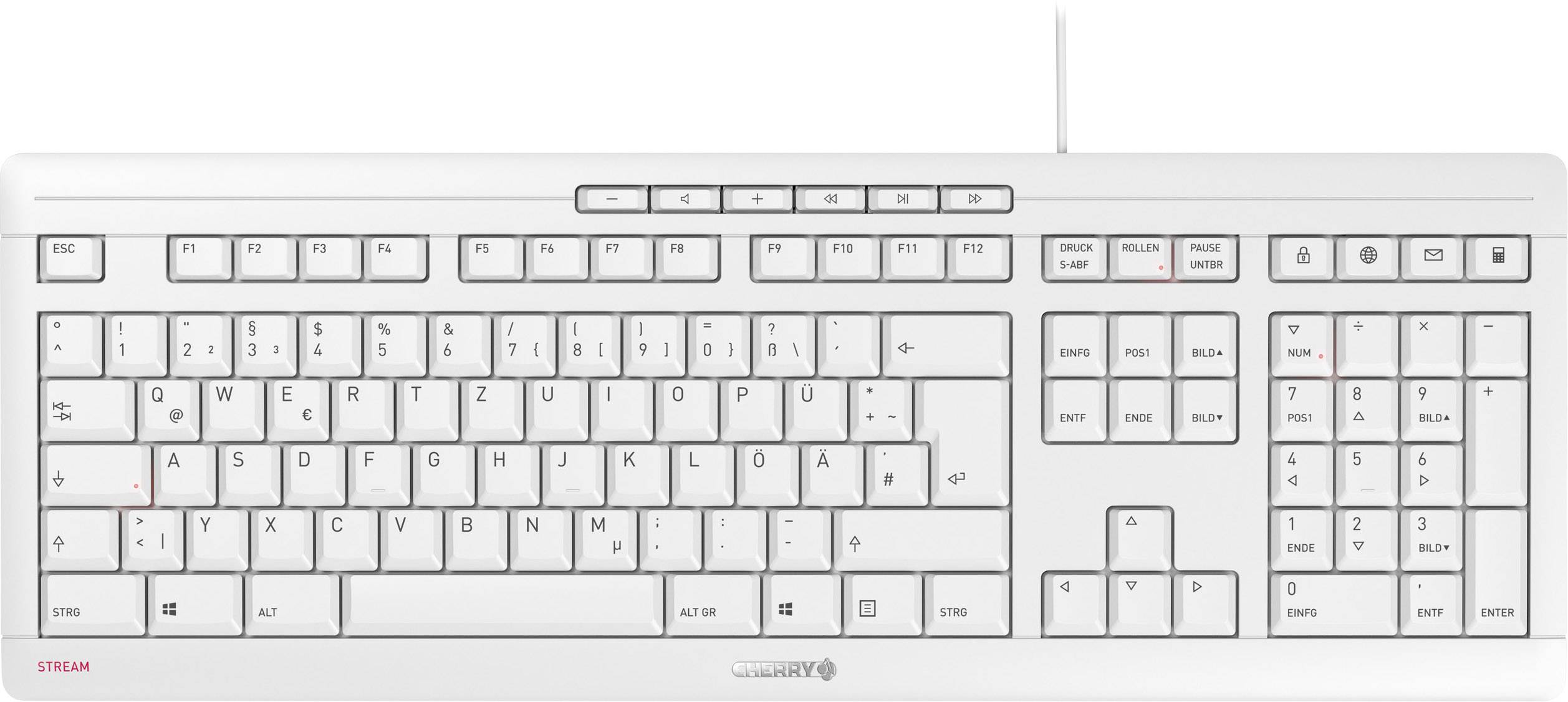 Klawiatura CHERRY Stream Niemiecki, QWERTZ - obrazek 1