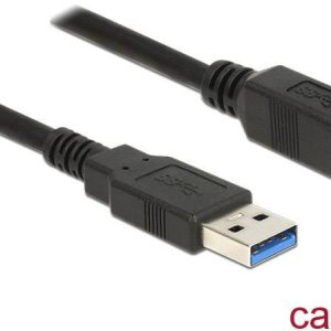 Delock Kabel USB USB 3.2 Gen1 Złącze męskie USB-A, Złącze męskie USB-B 5.00 m czarny styki pozłacane 85070 Delock Kabel USB USB 3.2 Gen1 Złącze męskie USB-A, Złącze męskie USB-B 5.00 m czarny styki pozłacane 85070