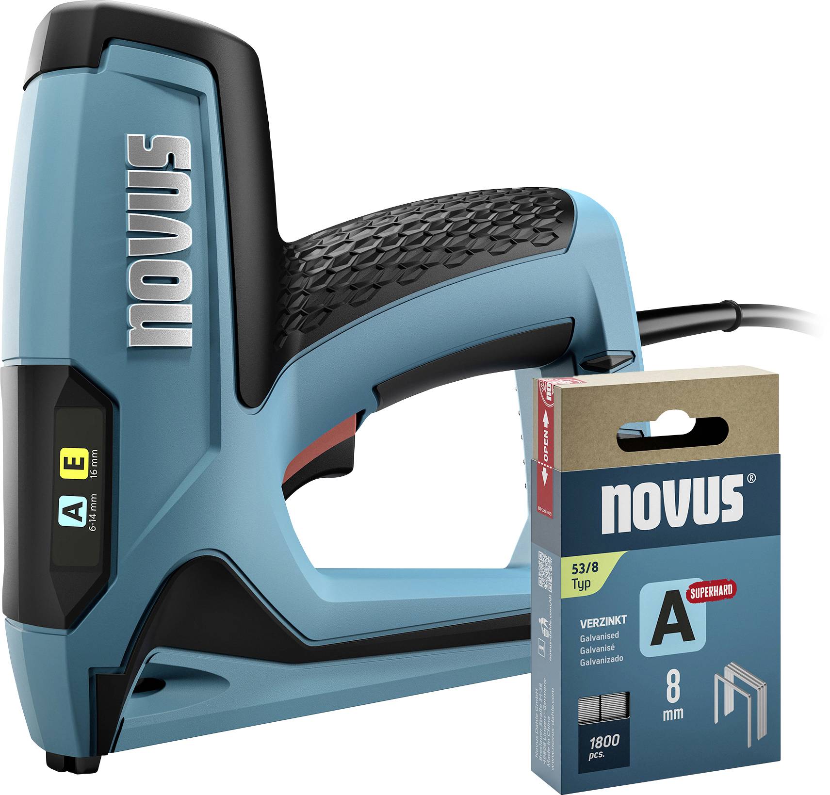 Zszywacz elektryczny Novus Tools 031-0371 Rodzaj zszywek Typ 53 Długość zszywek 6 - 14 mm - obrazek 1