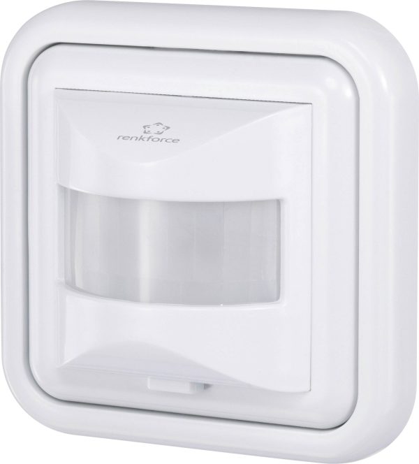 Czujnik ruchu PIR Renkforce 4016139070186 160 ° IP20 biały