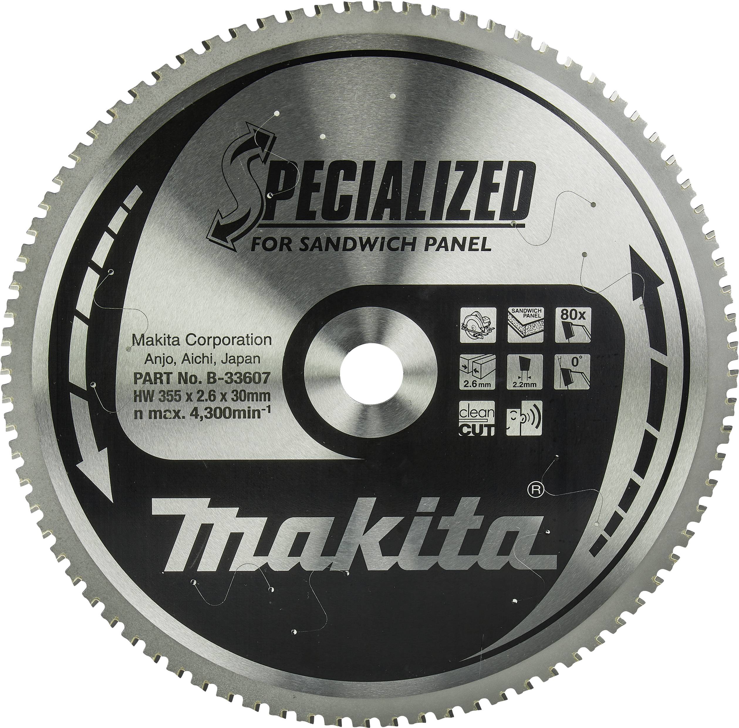 Tarcza tnąca Makita B-33607 355 x 30 x 2.6 mm 1 szt. - obrazek 1