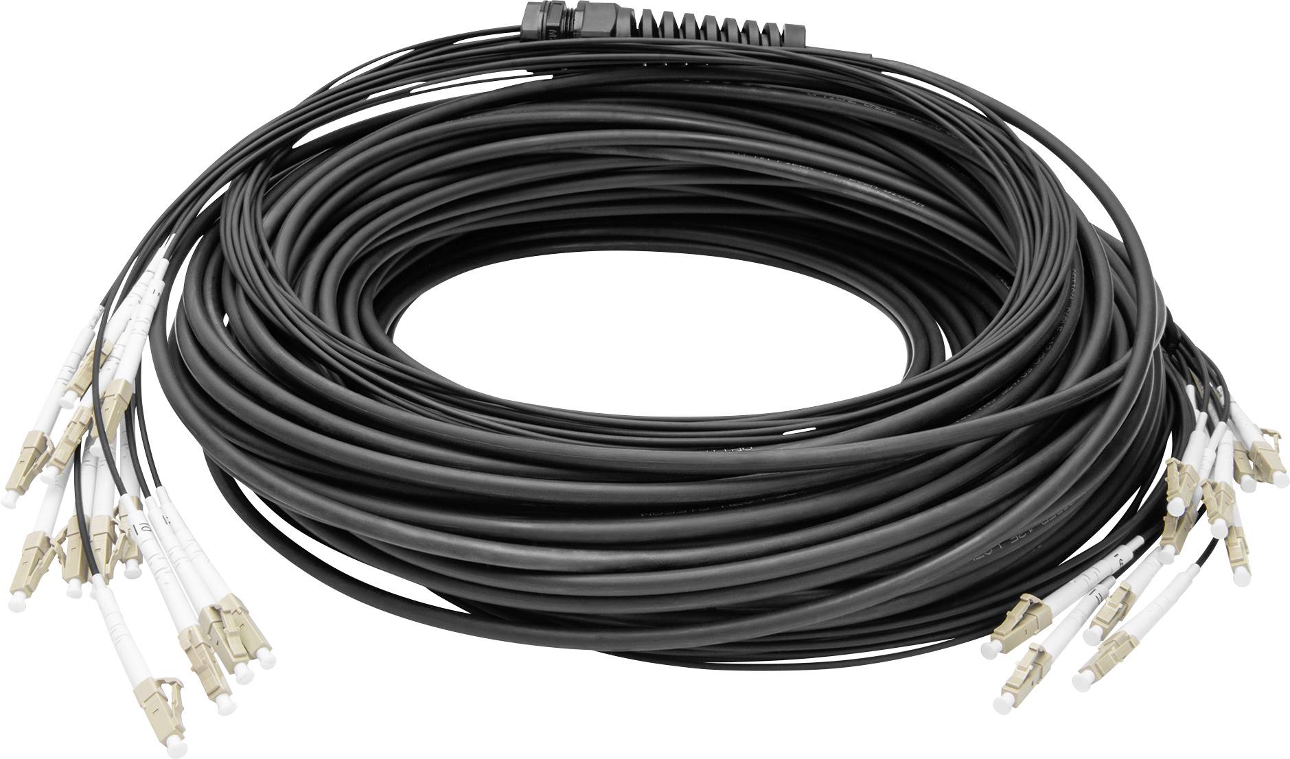 Digitus DK-2433CU050BK-BBB światłowodowe do światłowodów kabel 50 m czarny [12x złącze męskie LC/UPC - 12x złącze męskie - obrazek 1