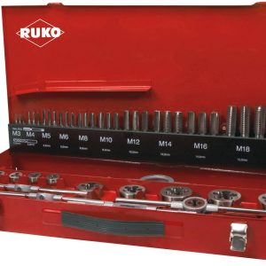RUKO 245040 Komplet gwintowników maszynowych 54 szt. metryczny M3, M4, M5, M6, M8, M10, M12 Cięcie prawostronne HSS 1 ze RUKO 245040 Komplet gwintowników maszynowych 54 szt. metryczny M3, M4, M5, M6, M8, M10, M12 Cięcie prawostronne HSS 1 ze