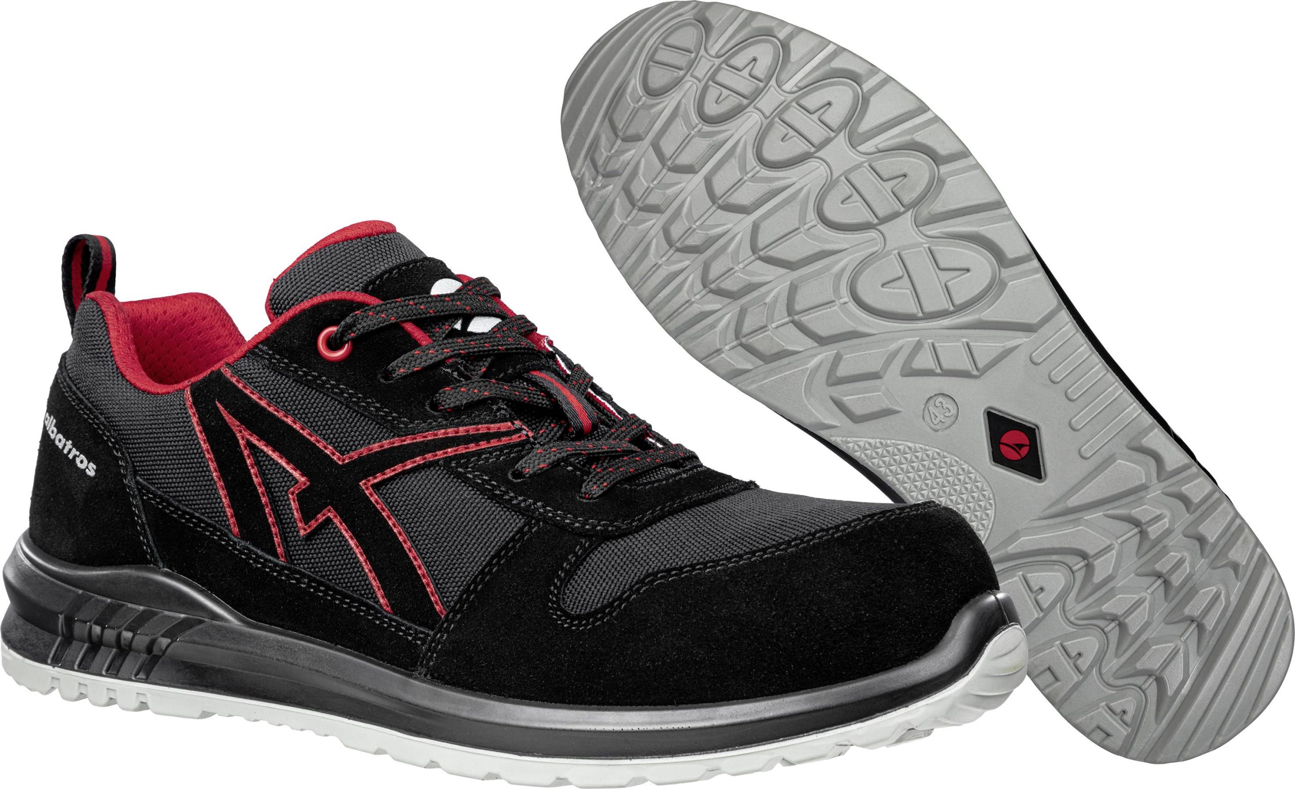Albatros CLIFTON LOW SRC 648700210000043 Obuwie ochronne S3 Rozmiar buta (EU): 43 czarny, czerwony 1 par(a) - obrazek 1