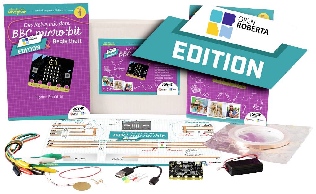 Joy-it Electronic Adventure "Die Reise mit dem micro:bit" V2 (Open Roberta) BBC mikro:bit, Majsterkowanie, Obwody elektr - obrazek 1