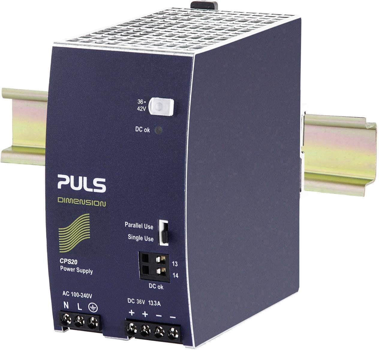 PULS CPS20.361 Zasilacz na szynę DIN 36 V/DC 13.3 A 480 W Ilość wyjść:1 x Opis 1 szt. - obrazek 1
