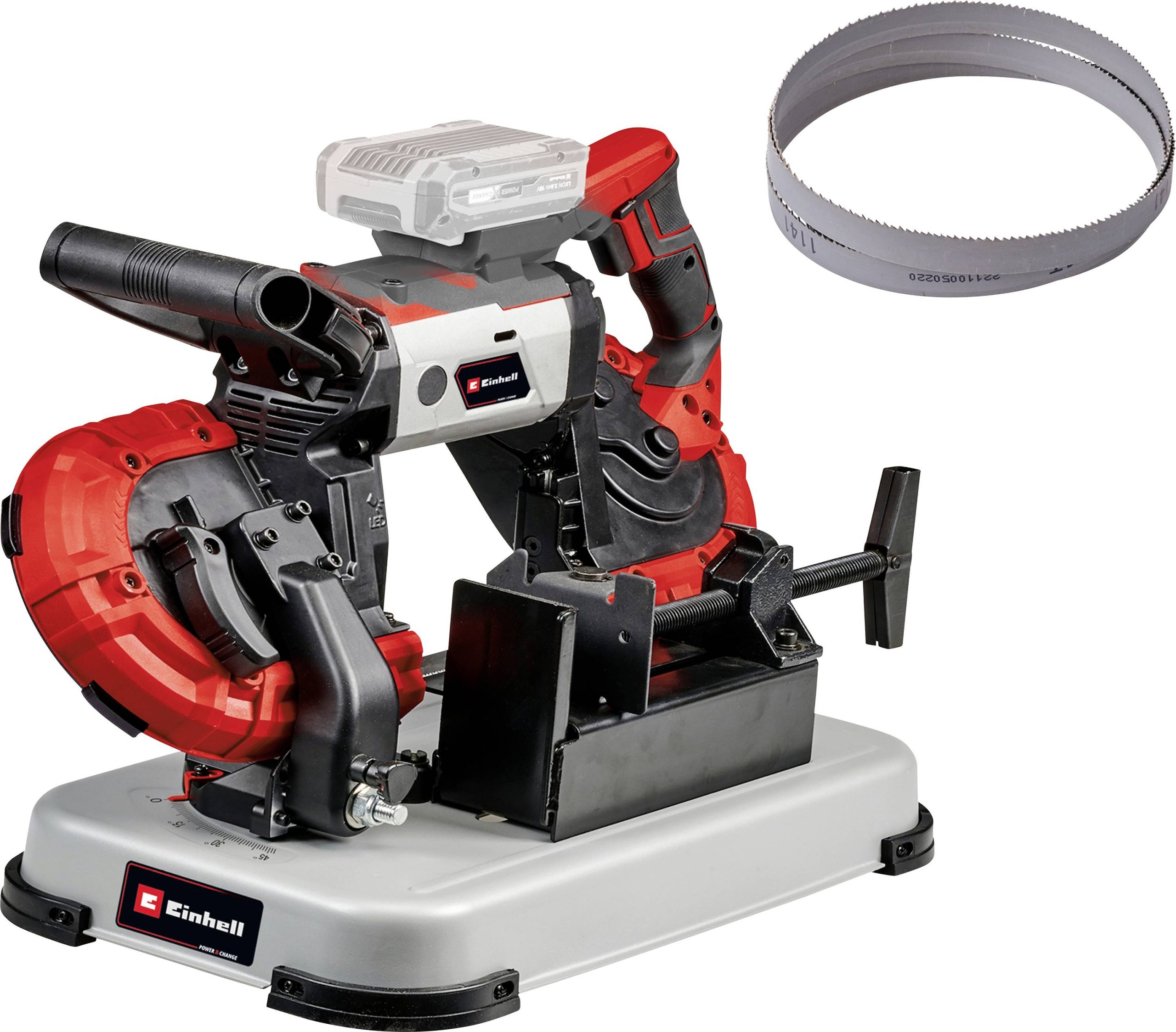 Piła taśmowa akumulatorowa Einhell TE-MB 18/127 U Li-Solo Power X-Change Głębokość cięcia (maks.) 115 mm 18 V - obrazek 1