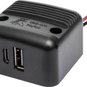 Wbudowane zasilanie USB-C/A podwójne gniazdo PD/QC maks. 30 W ProCar 12 V, 24 V Wbudowane zasilanie USB-C/A podwójne gniazdo PD/QC maks. 30 W ProCar 12 V, 24 V