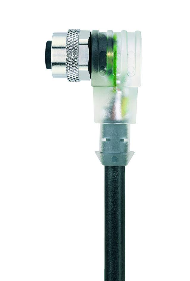 Kabel do czujników/elementów wykonawczych M12 „Automation Line” LED Escha AL-WWAK4P2-2/S370 8045237, Gniazdo M12 LED2, k - obrazek 1