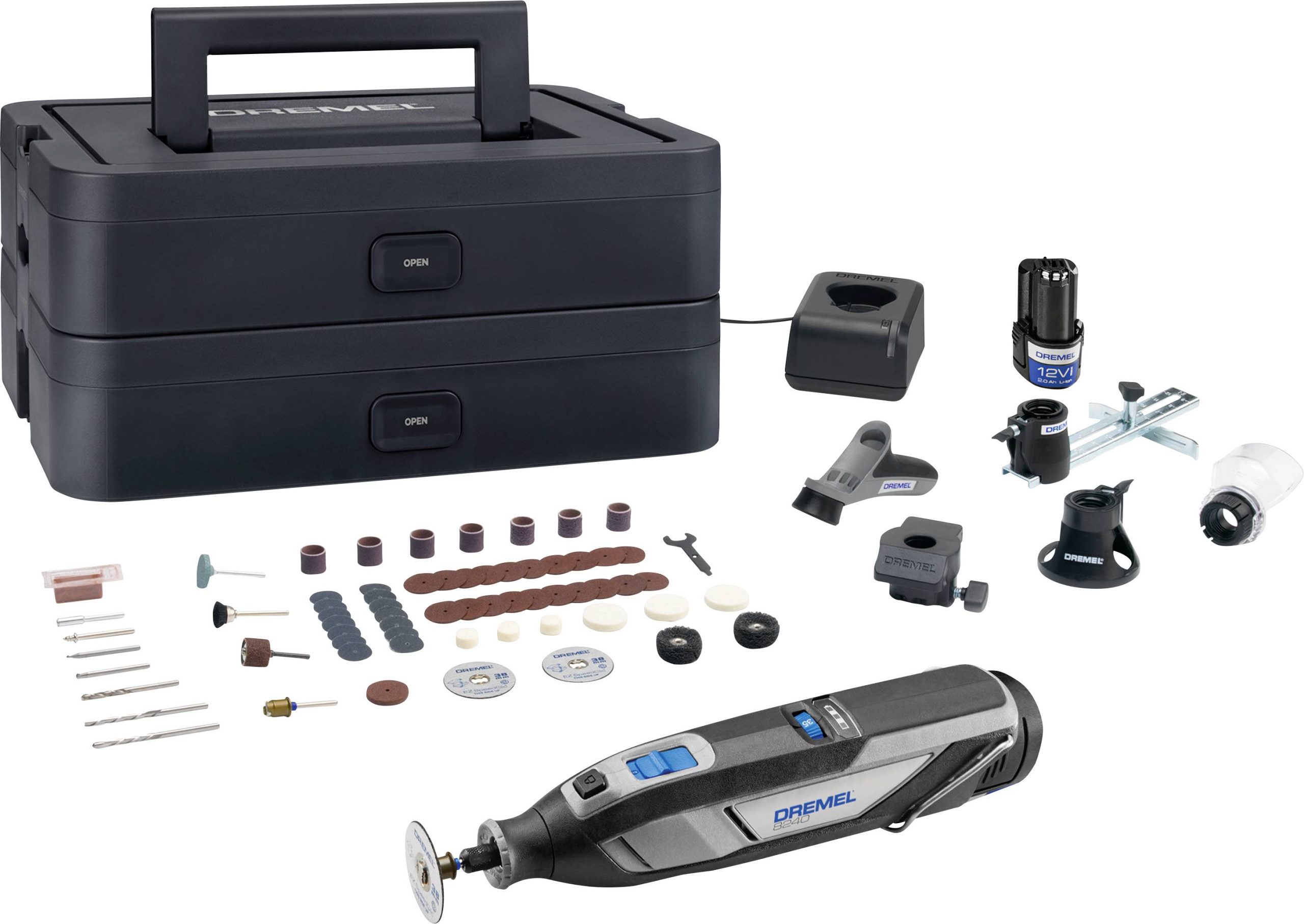 Dremel 8240-5/65 Platinum+ Box 12V F0138240JP Narzędzie wielofunkcyjne zaw. walizkę 12 V 2 Ah Ilość dołączonych baterii - obrazek 1