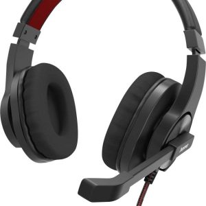 Hama Słuchawki nauszne przewód stereo czarny, czerwony regulacja głośności Komputer Hama Słuchawki nauszne przewód stereo czarny, czerwony regulacja głośności Komputer