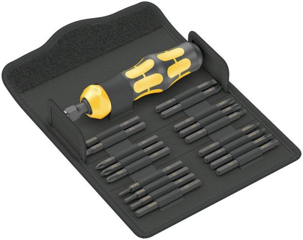 Wkrętak do bitów Wera Kraftform Kompakt 900 Set 1 05018110001, 1/4″, 195 mm, zestaw 19 bitów