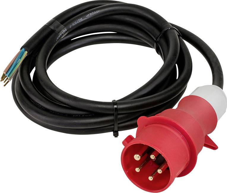 Przewód zasilający AS Schwabe 70977, 3 m, DIN VDE 0620-1 , IEC 60309 - obrazek 1