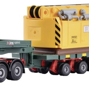 Kibri 13600 H0 Model ciężarówki MAN SK z wózkiem platformowym Scheuerle z górną częścią żurawia kolejowego Kibri 13600 H0 Model ciężarówki MAN SK z wózkiem platformowym Scheuerle z górną częścią żurawia kolejowego